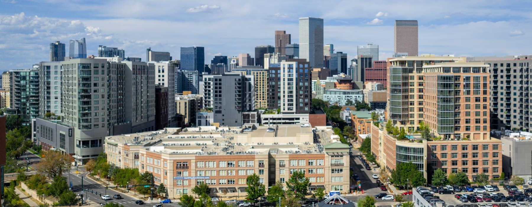a city with tall buildings